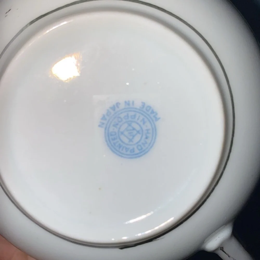 Vintage Nippon Japan Floral Tea Cups and Saucers set of 6